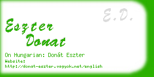eszter donat business card